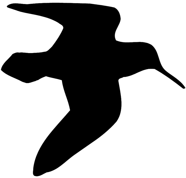 Bird in flight silhouette vinyl sticker. Customize on line. Hunting 054-0155